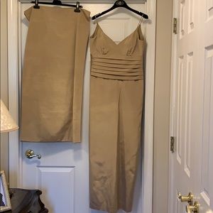 Gold Dress with Shawl